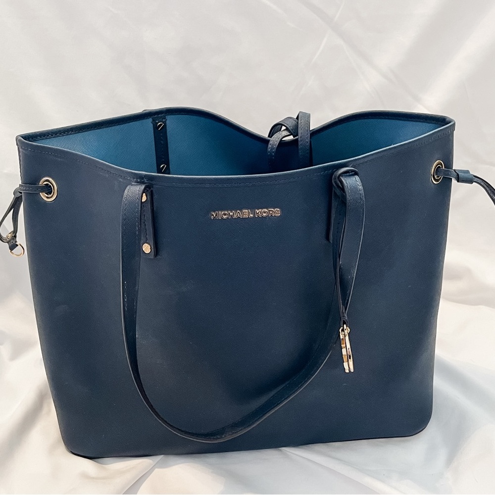 Michael Kors Navy Blue Large Tote
